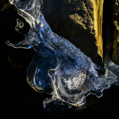 Ice melting in the spring